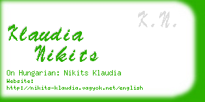 klaudia nikits business card